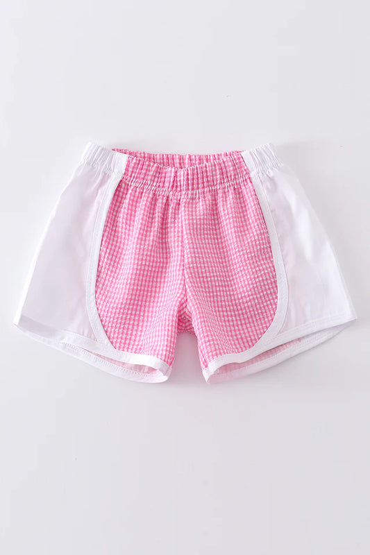BUBBLEGUM SEERSUCKER GIRL SHORTS