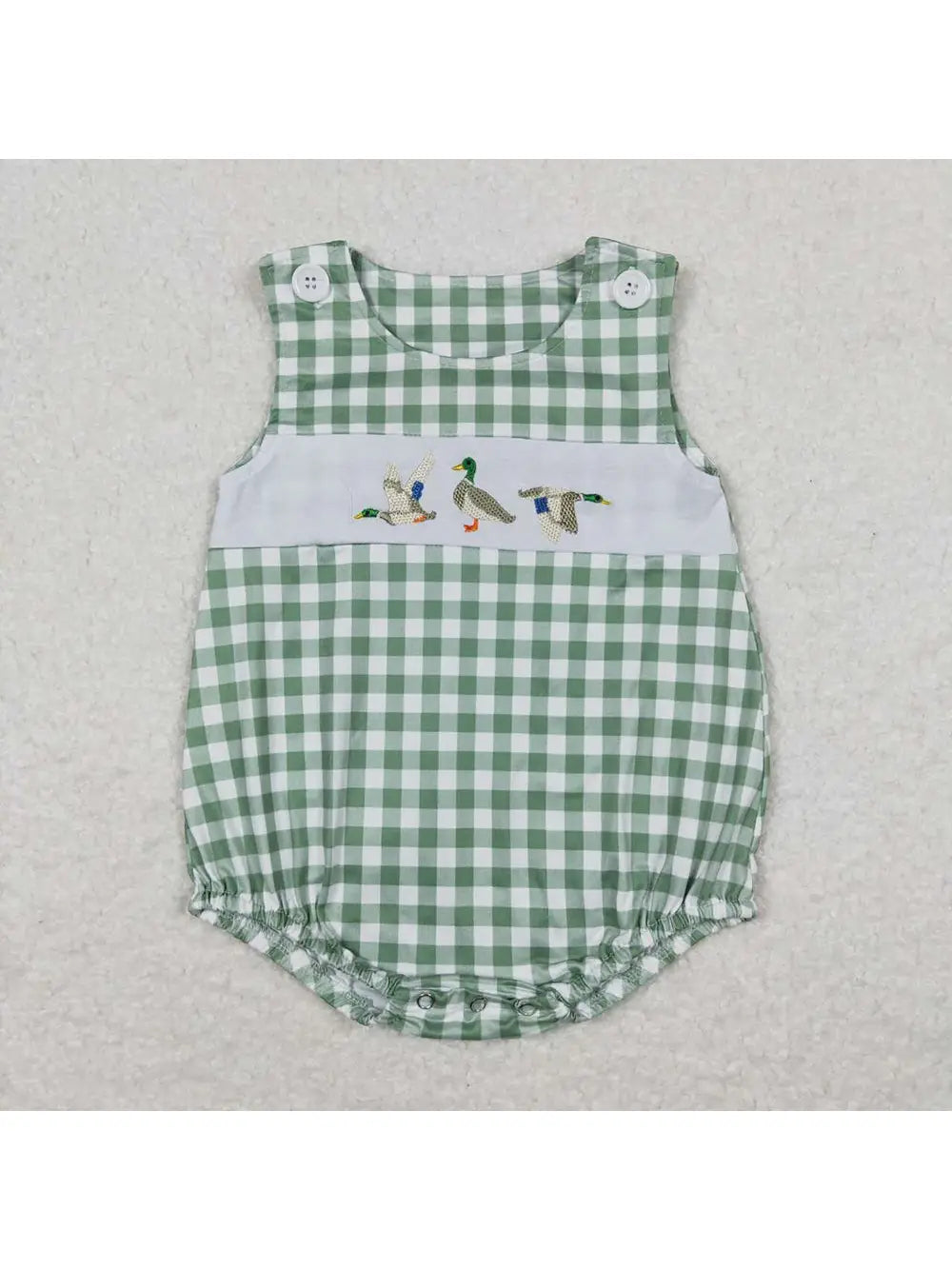 GREEN GINGHAM DUCK BUBBLE