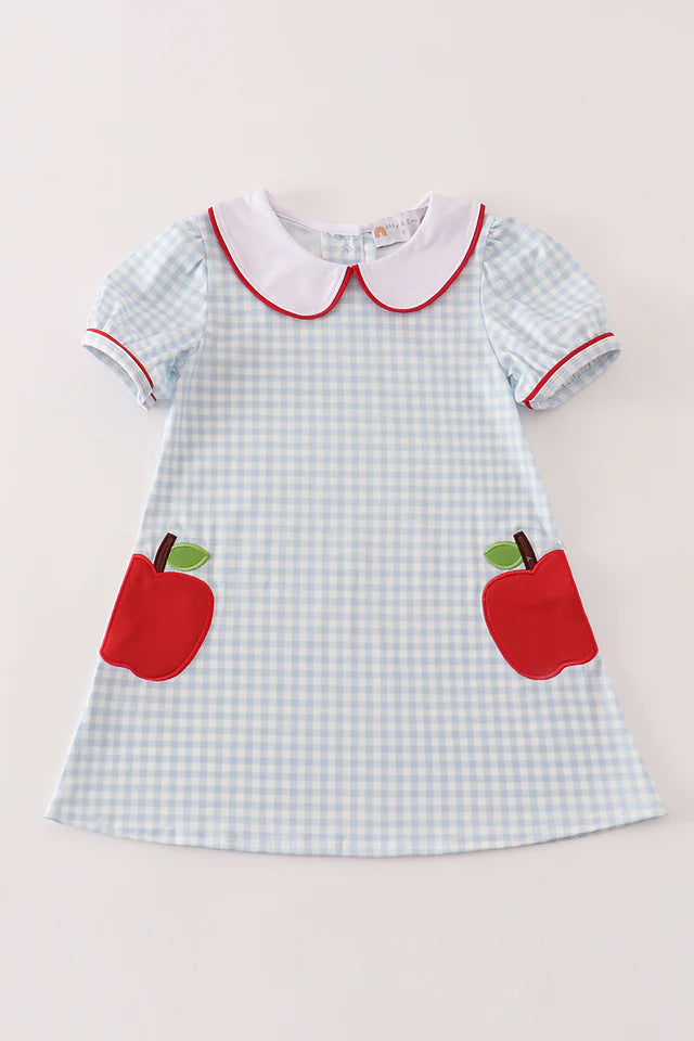 BACK TO SCHOOL APPLIQUE DRESS