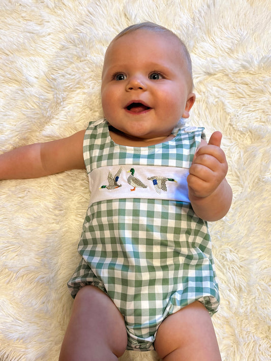 GREEN GINGHAM DUCK BUBBLE