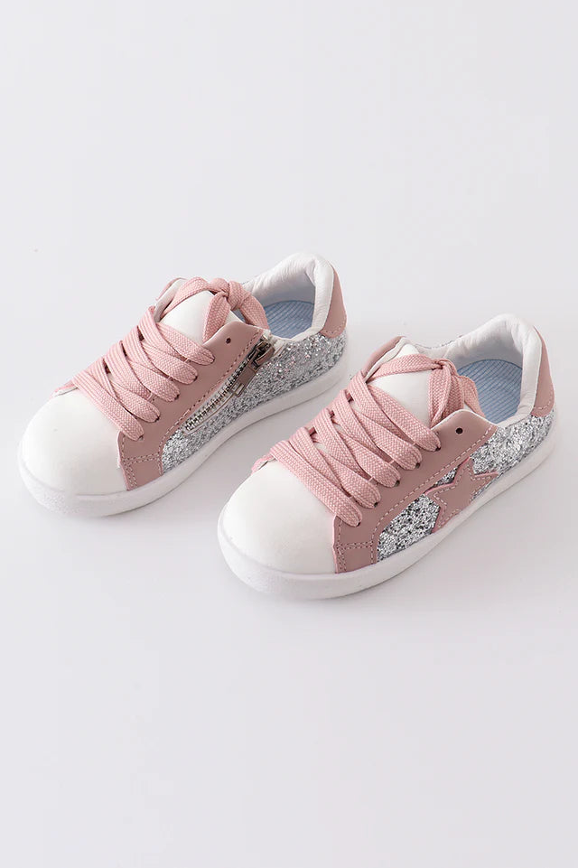 GIRLS PINK SPARKLE STAR SNEAKER
