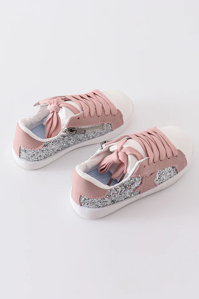 GIRLS PINK SPARKLE STAR SNEAKER